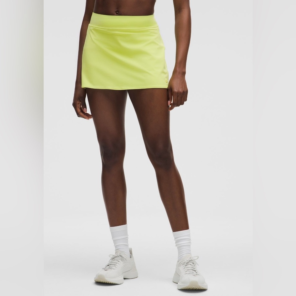 Lululemon High Rise Mini Skirt Lime Green Tennis Skort XL LW8AM9S